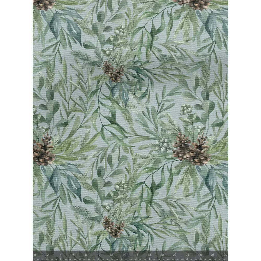 Фото 5 Комплект штор на шторной ленте Decoracion Сосновые шишки 145x275 см цвет бирюзовый Фото 5 Комплект штор на шторной ленте Decoracion Сосновые шишки 145x275 см цвет бирюзовый
