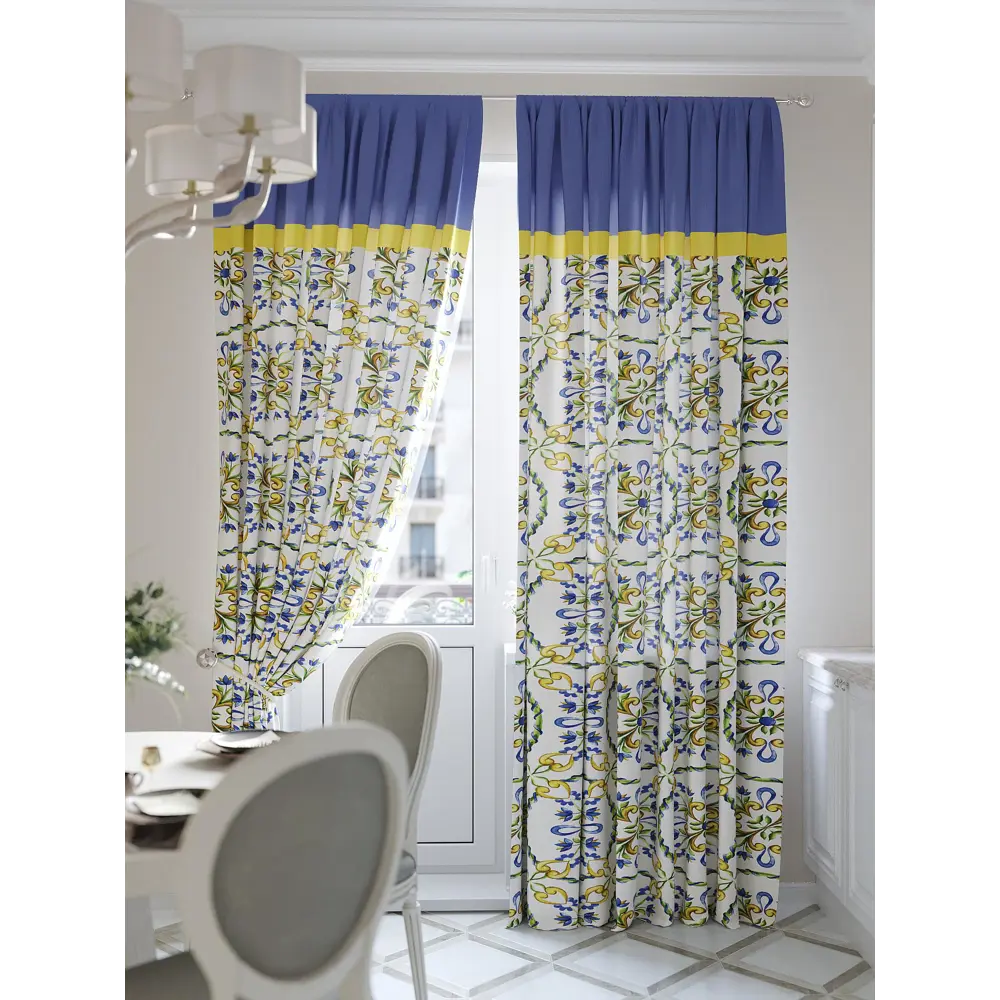 Фото 4 Комплект штор на шторной ленте AT Home Климброн 150x280 см цвет белый Фото 4 Комплект штор на шторной ленте AT Home Климброн 150x280 см цвет белый