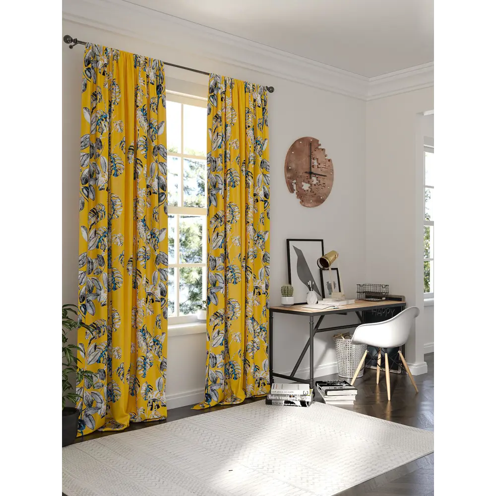 Фото 4 Комплект штор на шторной ленте AT Home Ролгонс 150x270 см цвет оранжевый Фото 4 Комплект штор на шторной ленте AT Home Ролгонс 150x270 см цвет оранжевый