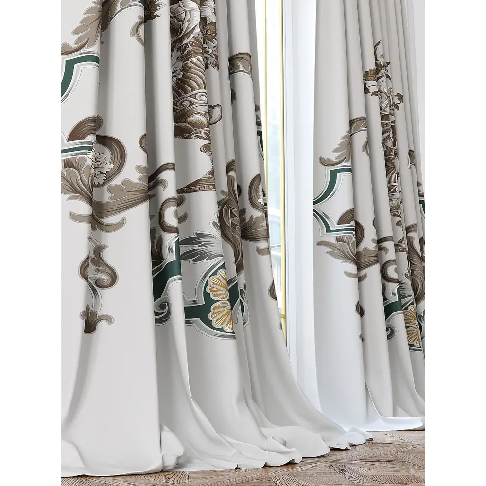 Фото Комплект штор на шторной ленте AT Home Авилинс 150x280 см цвет белый Фото Комплект штор на шторной ленте AT Home Авилинс 150x280 см цвет белый