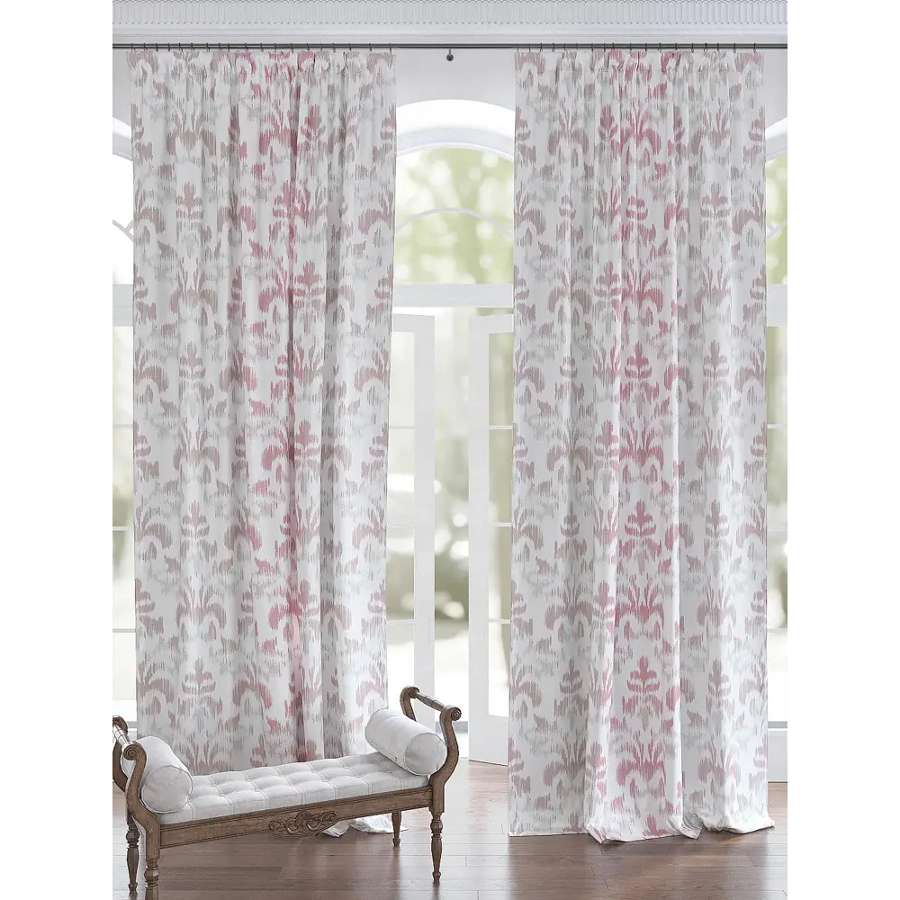 Фото Комплект штор на шторной ленте At Home Миен 150x260 см цвет брусничный Фото Комплект штор на шторной ленте At Home Миен 150x260 см цвет брусничный