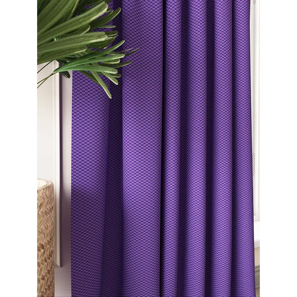 Фото Комплект штор на шторной ленте At Home Вольтар 150x260 см цвет филетовый