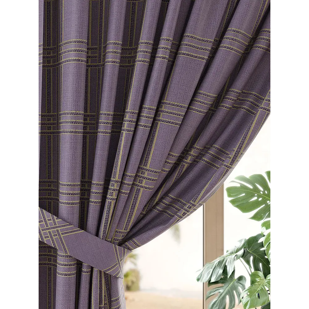 Фото 4 Комплект штор на шторной ленте At Home Рурвинс 150x260 см цвет фиолетовый Фото 4 Комплект штор на шторной ленте At Home Рурвинс 150x260 см цвет фиолетовый