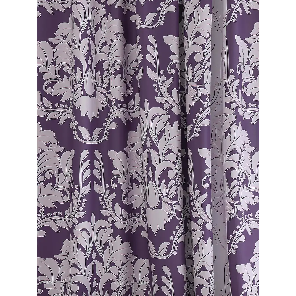 Фото Комплект штор на шторной ленте At Home Лючар 150x260 см цвет фиолетовый Фото Комплект штор на шторной ленте At Home Лючар 150x260 см цвет фиолетовый