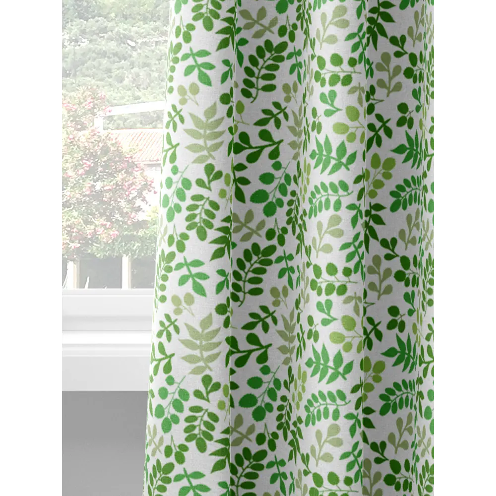 Фото 6 Шторы на шторной ленте decoracion Игривые веточки #33021704, 145x275см, цвет белый и зеленый Фото 6 Шторы на шторной ленте decoracion Игривые веточки #33021704, 145x275см, цвет белый и зеленый