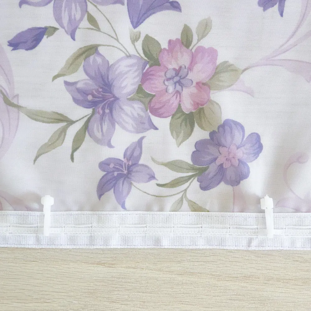 Фото 6 Комплект штор на шторной ленте Witerra для кухни Нимфа 300x180 см цвет сирень Фото 6 Комплект штор на шторной ленте Witerra для кухни Нимфа 300x180 см цвет сирень