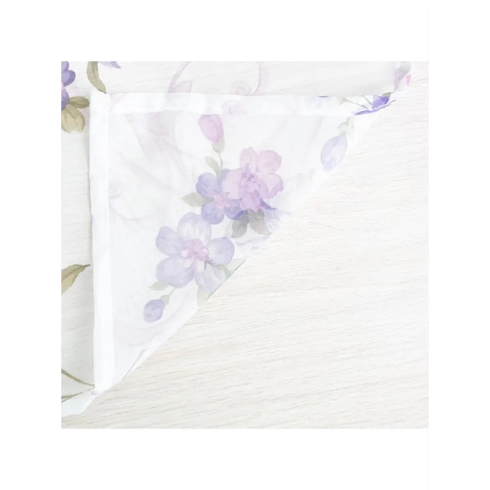 Фото 5 Штора на шторной ленте Witerra вуаль-печать Лилии 140x180 см цвет сирень