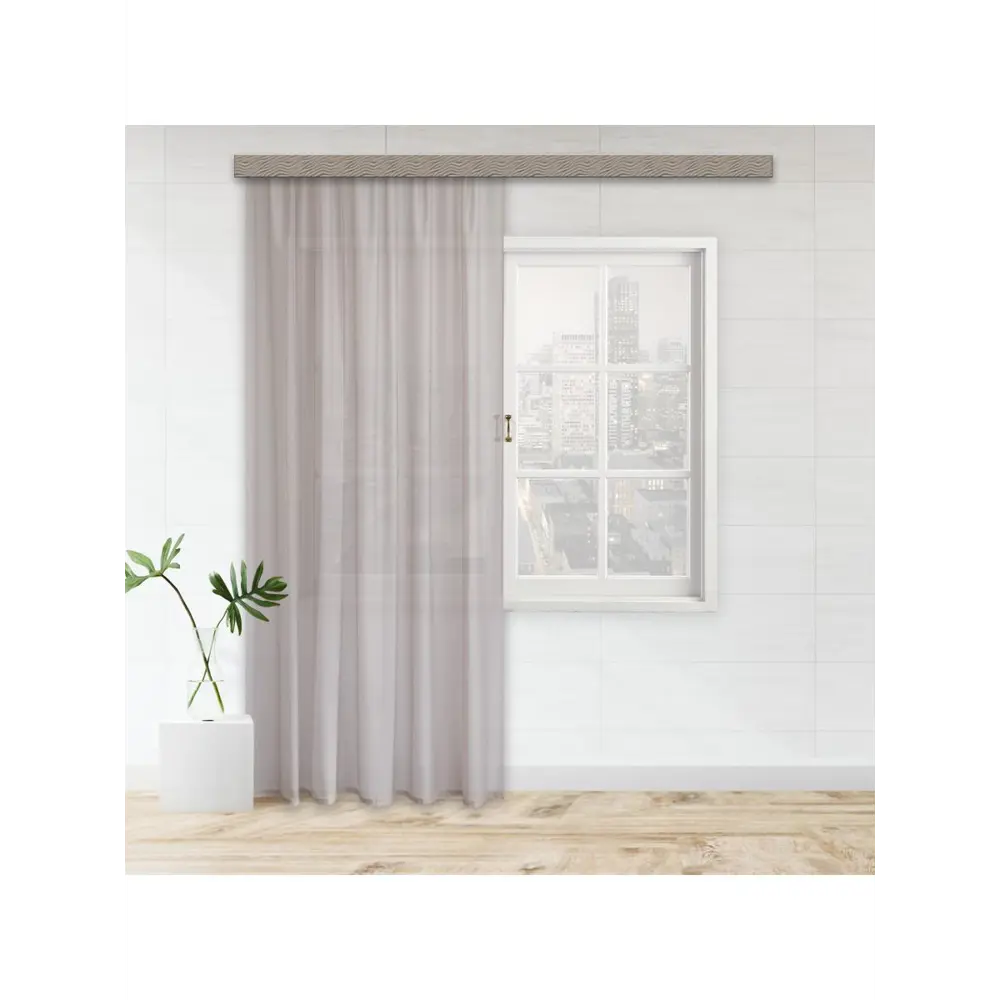 Фото Штора на шторной ленте Witerra Сияние 500x275 см цвет бежевый