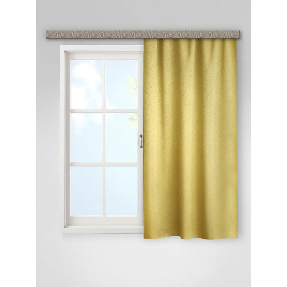 Фото Штора на шторной ленте Witerra Грация 135x180 см цвет золото