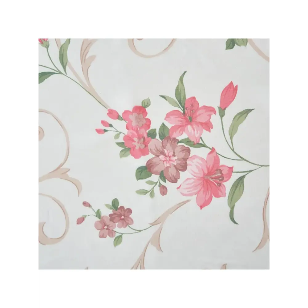 Фото 3 Штора на шторной ленте Witerra Лилии 300x260 см цвет красный