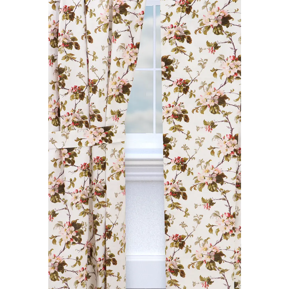 Фото Комплект штор на шторной ленте Lizzy Home 80004, 300x270 см цвет белый, зеленый Фото Комплект штор на шторной ленте Lizzy Home 80004, 300x270 см цвет белый, зеленый
