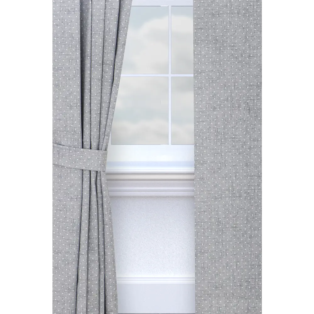 Фото Комплект штор на шторной ленте Lizzy Home 80007, 300x270 см цвет серый, белый Фото Комплект штор на шторной ленте Lizzy Home 80007, 300x270 см цвет серый, белый