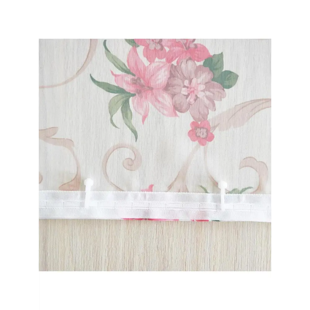 Фото 6 Тюль на шторной ленте Witerra Лилии 140x180 см цвет красный