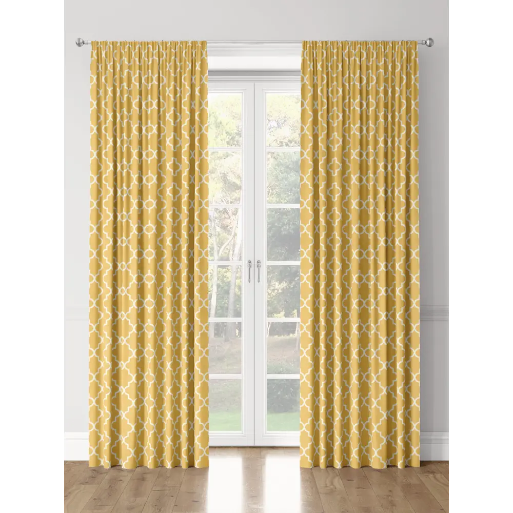 Фото 3 Шторы на шторной ленте decoracion Стильные ромбы #33174202, 145x275см, цвет желтый Фото 3 Шторы на шторной ленте decoracion Стильные ромбы #33174202, 145x275см, цвет желтый