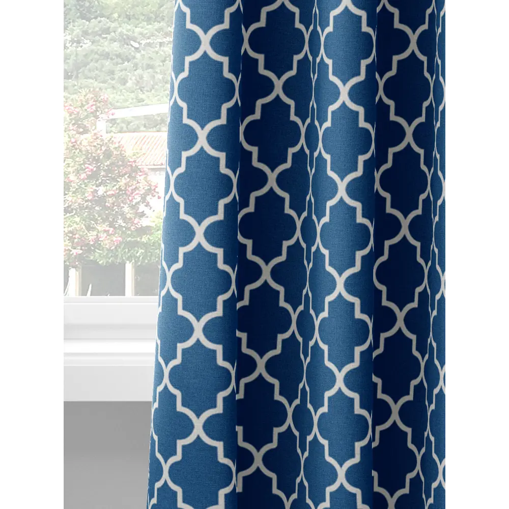 Фото 6 Шторы на шторной ленте decoracion Стильные ромбы #33174304, 145x275см, цвет темно-синий