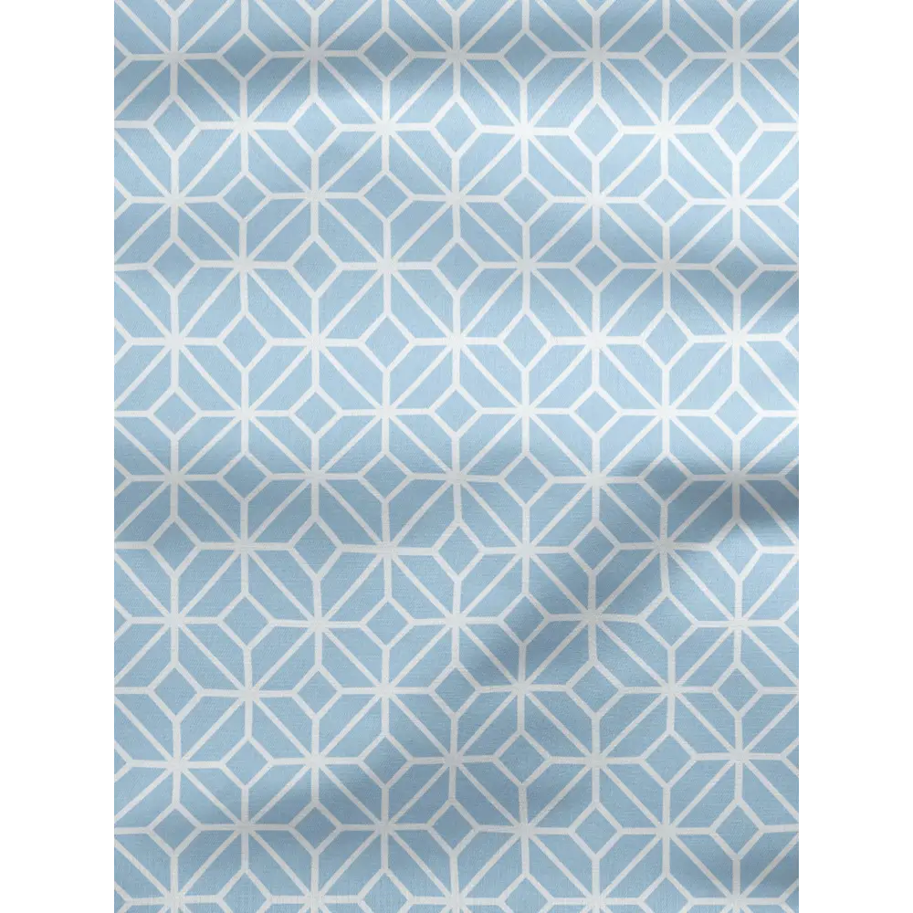 Фото 2 Шторы на шторной ленте decoracion Ромбы в квадрате #33178006, 145x275см, цвет синий