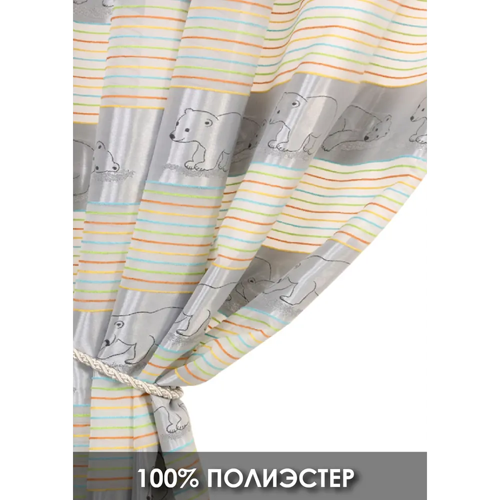 Фото 2 Штора на шторной ленте Kauffort Мишки 140x270 см цвет разноцветный Фото 2 Штора на шторной ленте Kauffort Мишки 140x270 см цвет разноцветный