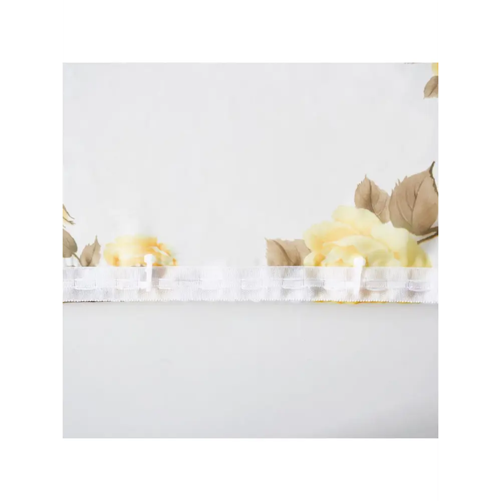 Фото 6 Штора на шторной ленте Witerra Кустовая роза 140x145 см цвет золото