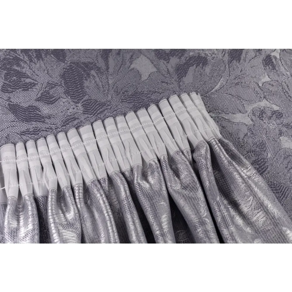 Фото 3 Комплект штор на кулиске Domlegrand Флора 200x270 см цвет стальной Фото 3 Комплект штор на кулиске Domlegrand Флора 200x270 см цвет стальной