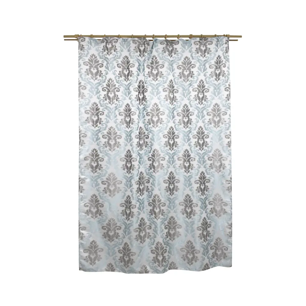 Фото Штора на шторной ленте Belleza Palmira 200x270 см цвет серый Фото Штора на шторной ленте Belleza Palmira 200x270 см цвет серый