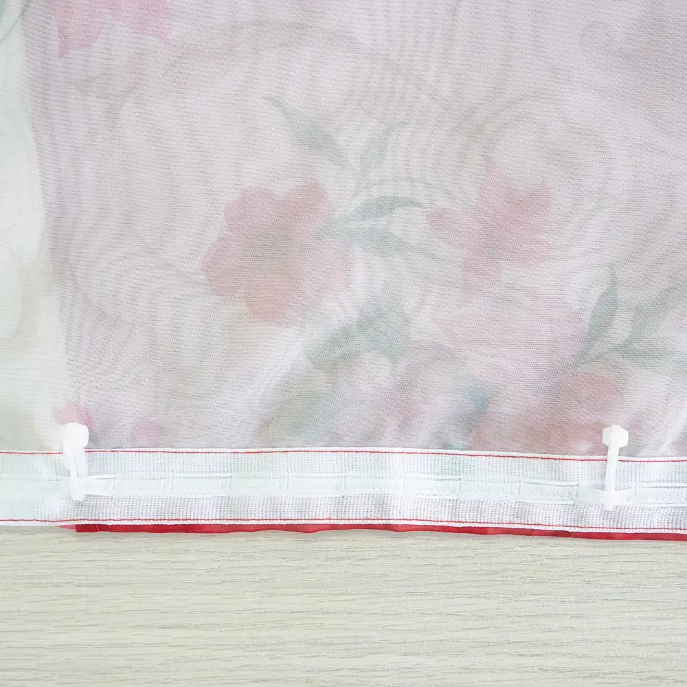 Фото 7 Комплект штор на шторной ленте Witerra Иллюзия вуаль 300x150 см цвет красный