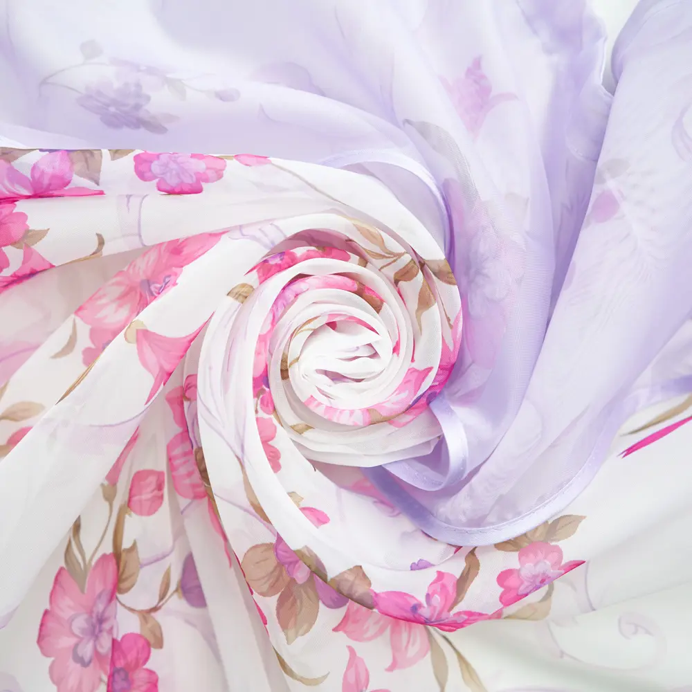 Фото 3 Комплект штор на шторной ленте Witerra Кантри вуаль 285x160 см цвет темно-розовый Фото 3 Комплект штор на шторной ленте Witerra Кантри вуаль 285x160 см цвет темно-розовый