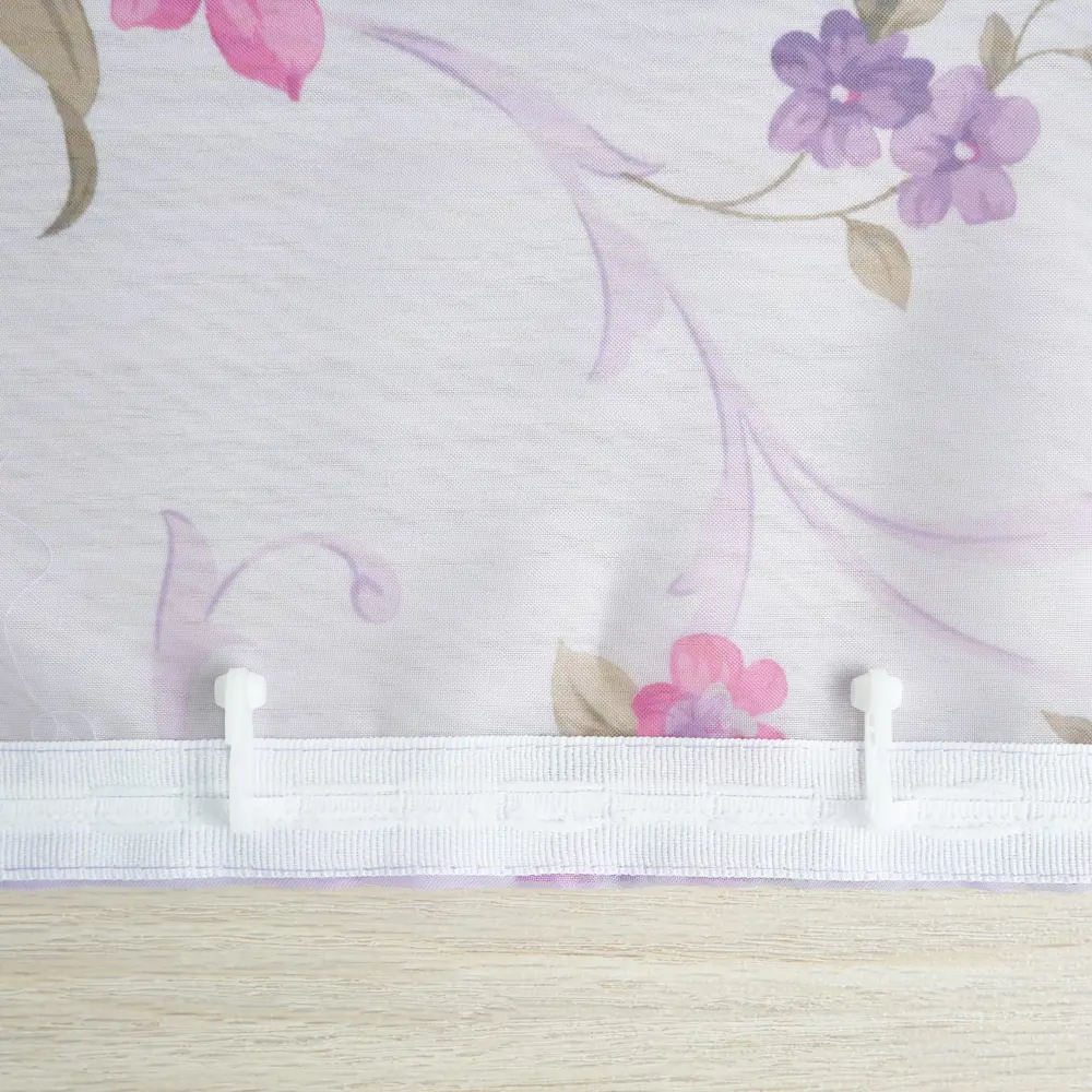 Фото 6 Комплект штор на шторной ленте Witerra Кантри вуаль 285x160 см цвет темно-розовый Фото 6 Комплект штор на шторной ленте Witerra Кантри вуаль 285x160 см цвет темно-розовый