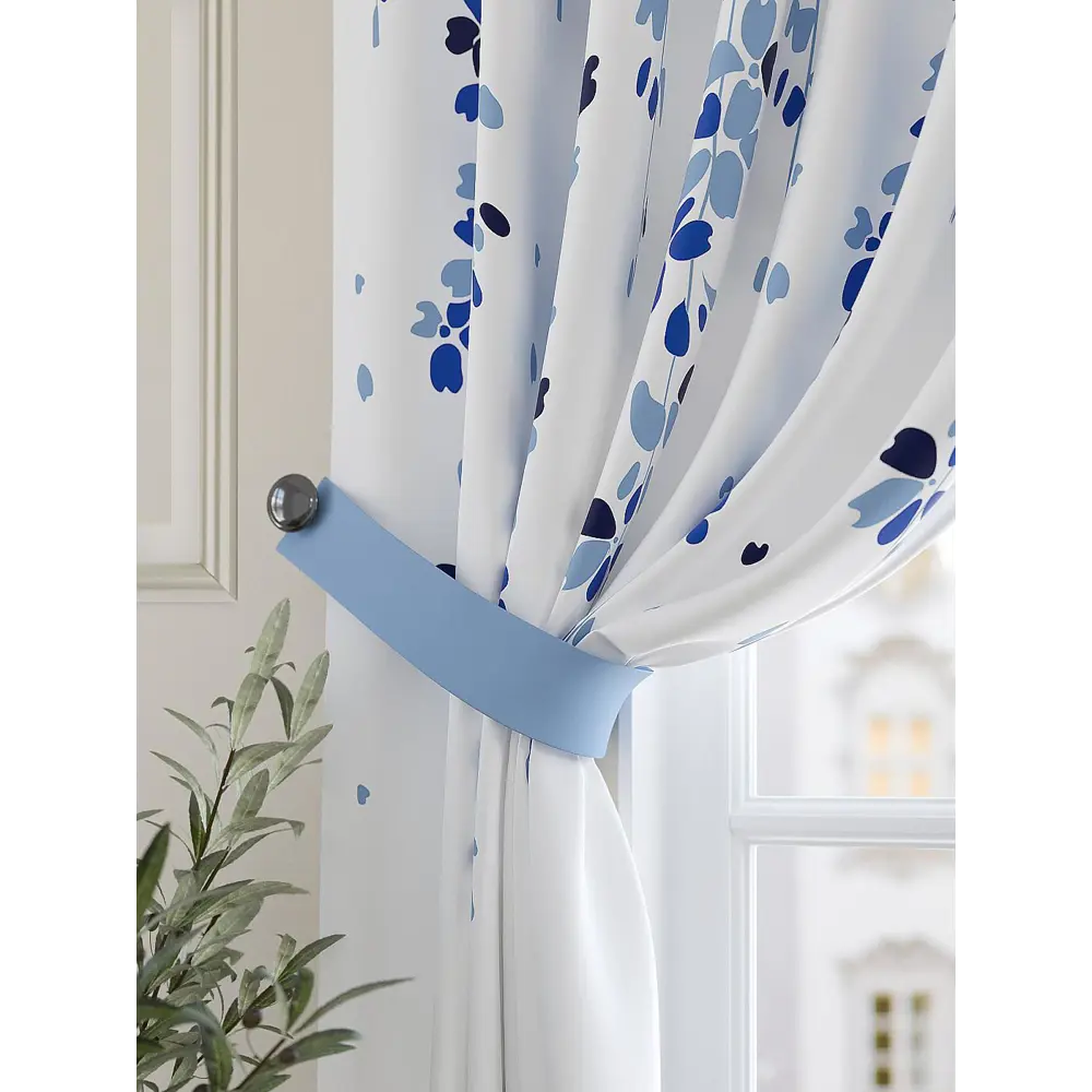 Фото 2 Штора на шторной ленте для кухни Helga Ромиронс HL-925554 150x180 см цвет белый