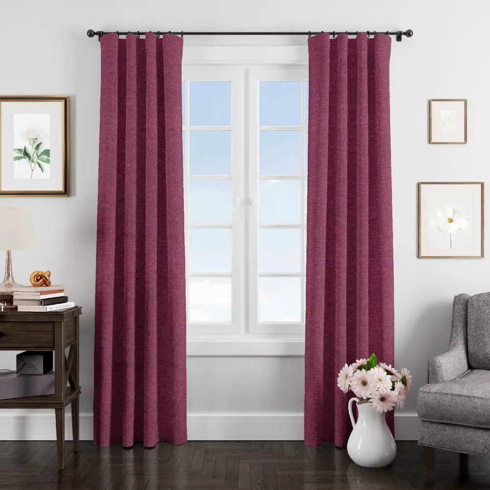 Фото 5 Штора на шторной ленте Eleganta Night sky 400x270 см цвет фуксия