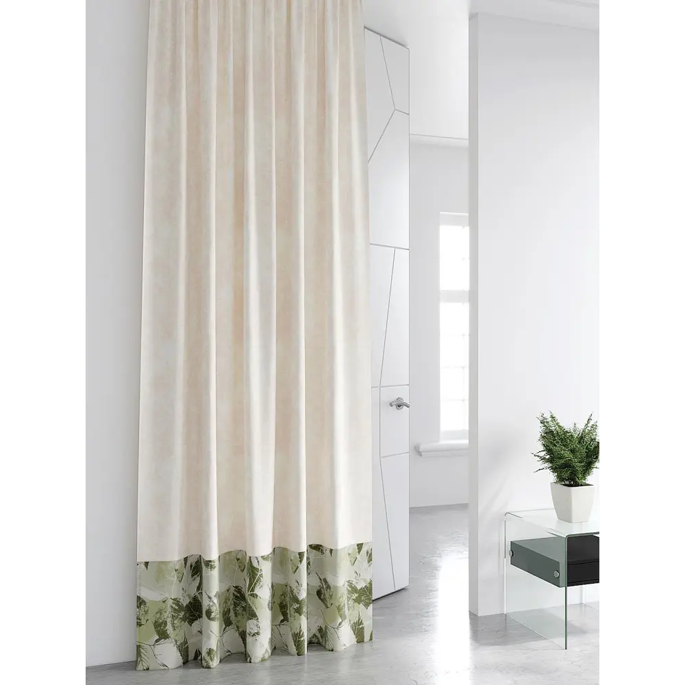 Фото Штора на шторной ленте Helga Мерилонт 150x260 см цвет бежевый