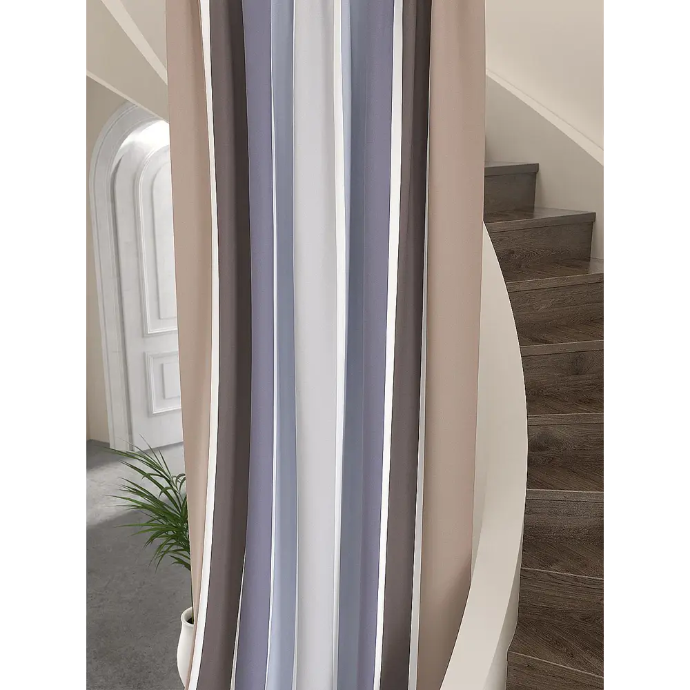 Фото 3 Штора на шторной ленте Helga Гренвирс 150x280 см цвет бежевый