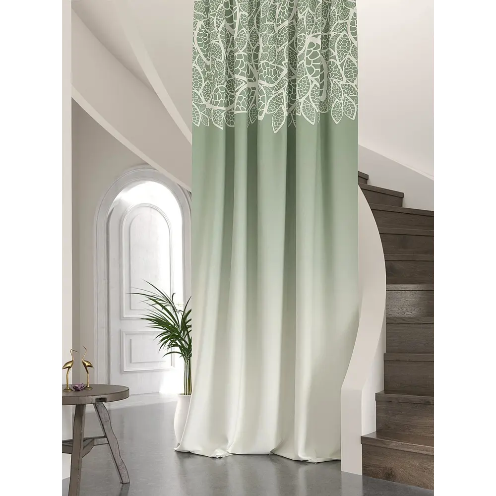 Фото Штора на шторной ленте Helga Олфрис HL-753063 150x280 см цвет белый