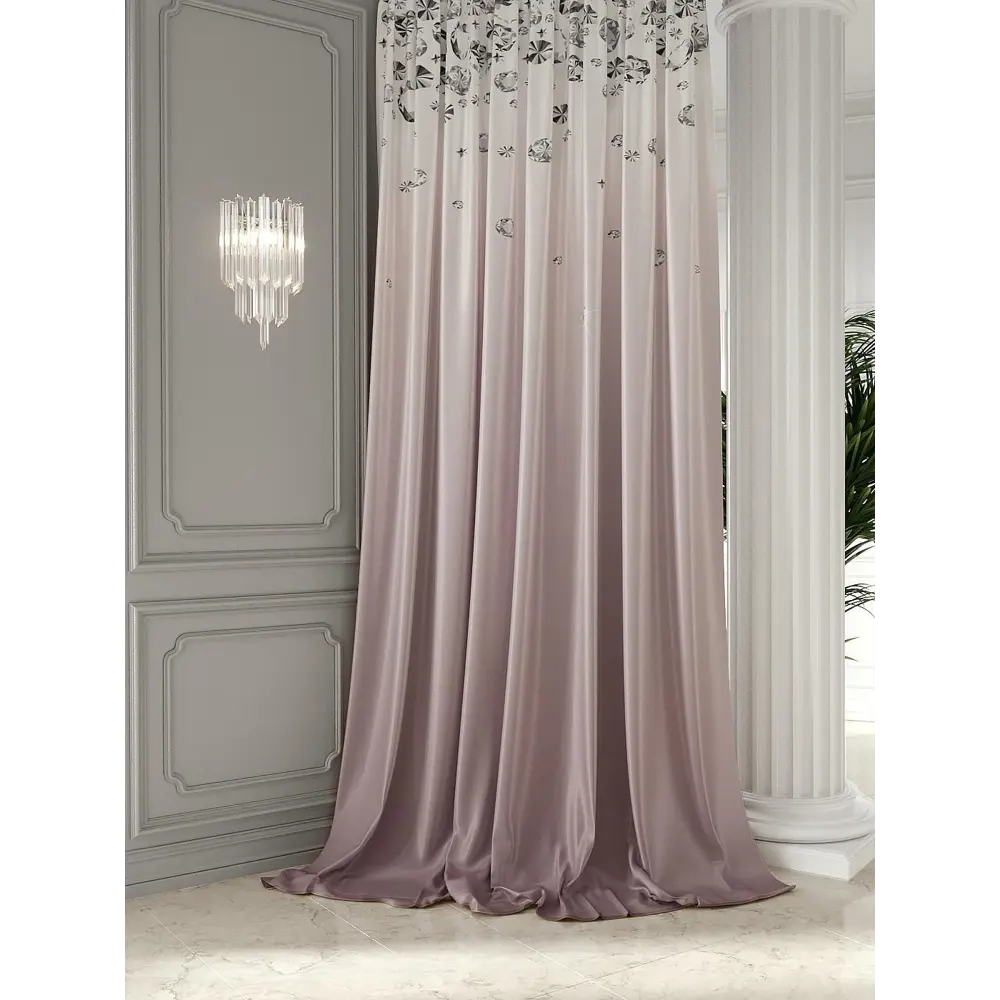 Фото 2 Штора на шторной ленте Helga Ламорея 150x300 см цвет бежевый