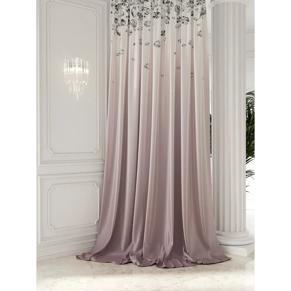 Фото Штора на шторной ленте Helga Ламорея 150x300 см цвет бежевый