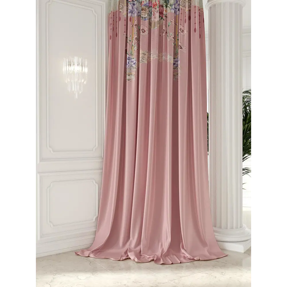 Фото Штора на шторной ленте Helga Варнезо 150x300 см цвет бежевый