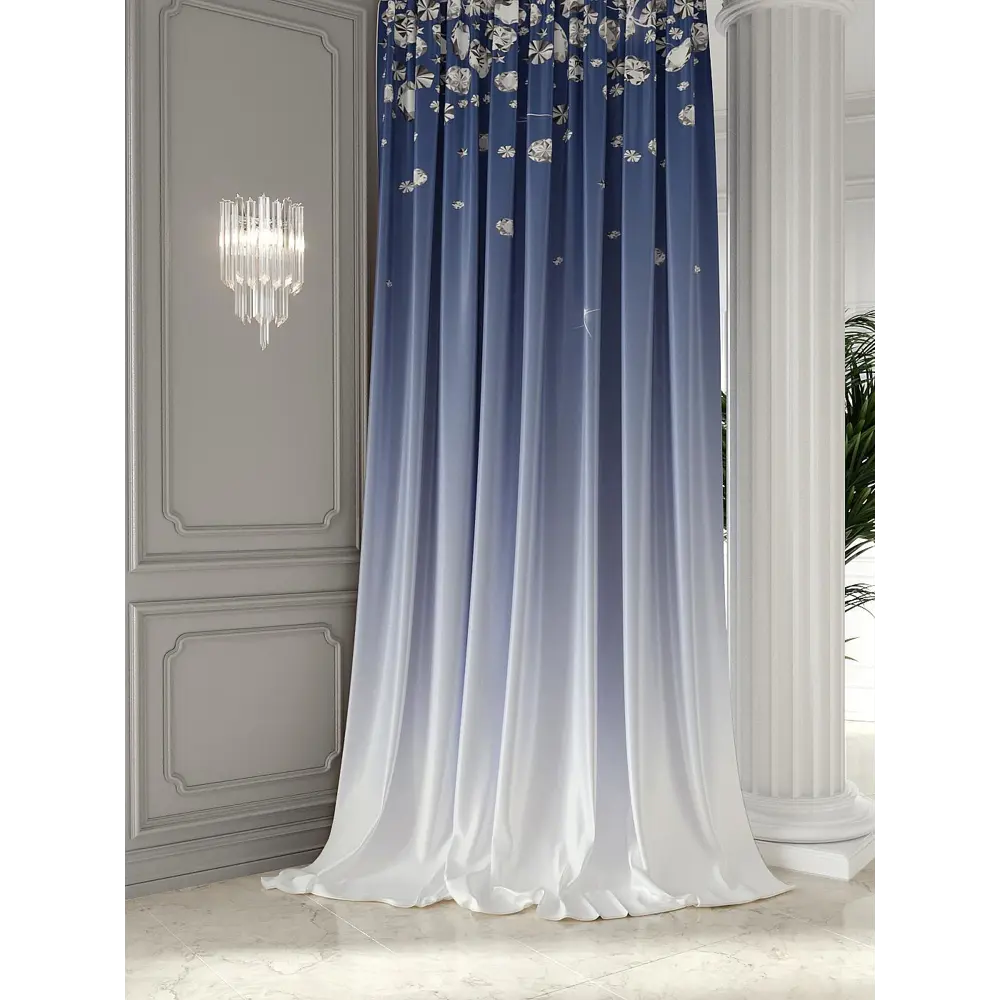 Фото 2 Штора на шторной ленте Helga Джезико 150x300 см цвет белый