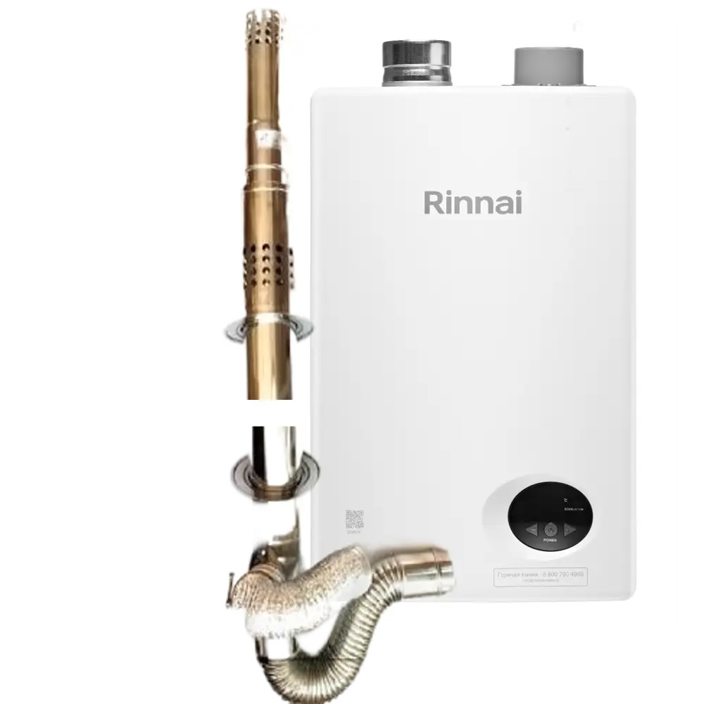 Фото Колонка газовая Rinnai BR-W 498900043 24 л/мин с дымоходом Фото Колонка газовая Rinnai BR-W 498900043 24 л/мин с дымоходом