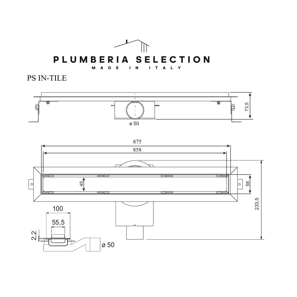Фото 9 Трап для душа Plumberia selection PST90MT комбинированный затвор 6x90 см нержавеющая сталь Фото 9 Трап для душа Plumberia selection PST90MT комбинированный затвор 6x90 см нержавеющая сталь