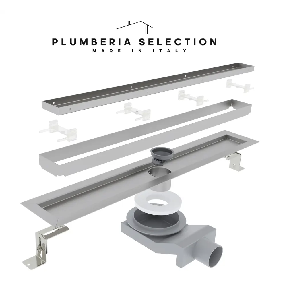 Фото 3 Трап для душа Plumberia selection PST90MT комбинированный затвор 6x90 см нержавеющая сталь Фото 3 Трап для душа Plumberia selection PST90MT комбинированный затвор 6x90 см нержавеющая сталь