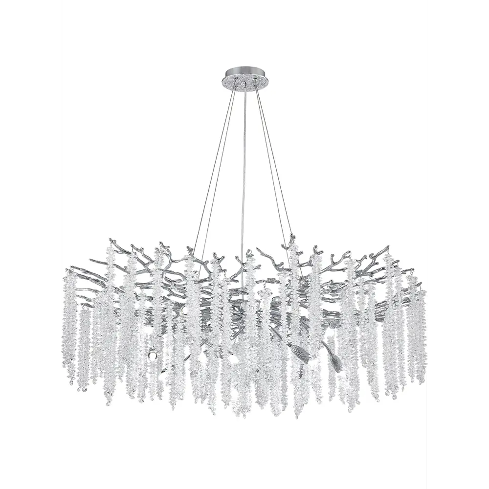 Фото Люстра подвесная Arte Milano 23110.1000.14.e14.a.cr 14 ламп 28 м² цвет серый/серебристый Фото Люстра подвесная Arte Milano 23110.1000.14.e14.a.cr 14 ламп 28 м² цвет серый/серебристый