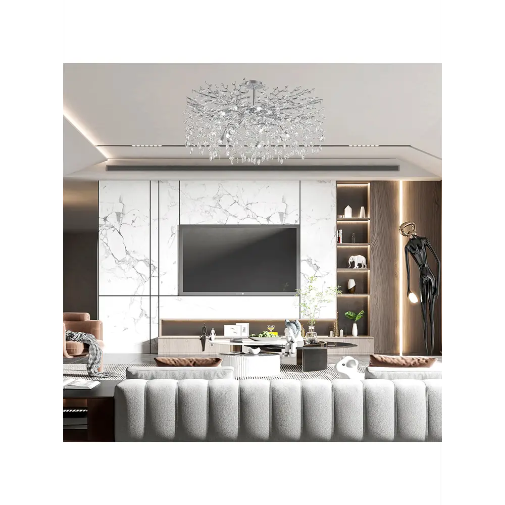 Фото 2 Люстра потолочная Arte Milano 23111.1000.14.e14.b.cr 14 ламп 28 м² цвет серый/серебристый Фото 2 Люстра потолочная Arte Milano 23111.1000.14.e14.b.cr 14 ламп 28 м² цвет серый/серебристый