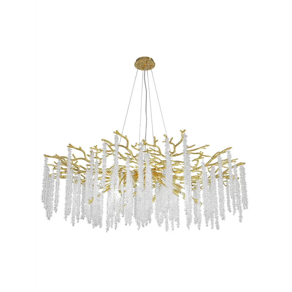 Фото Люстра подвесная Arte Milano 23110.1200.18.g9.a.gd 14 ламп 28 м² цвет жёлтый/золотой