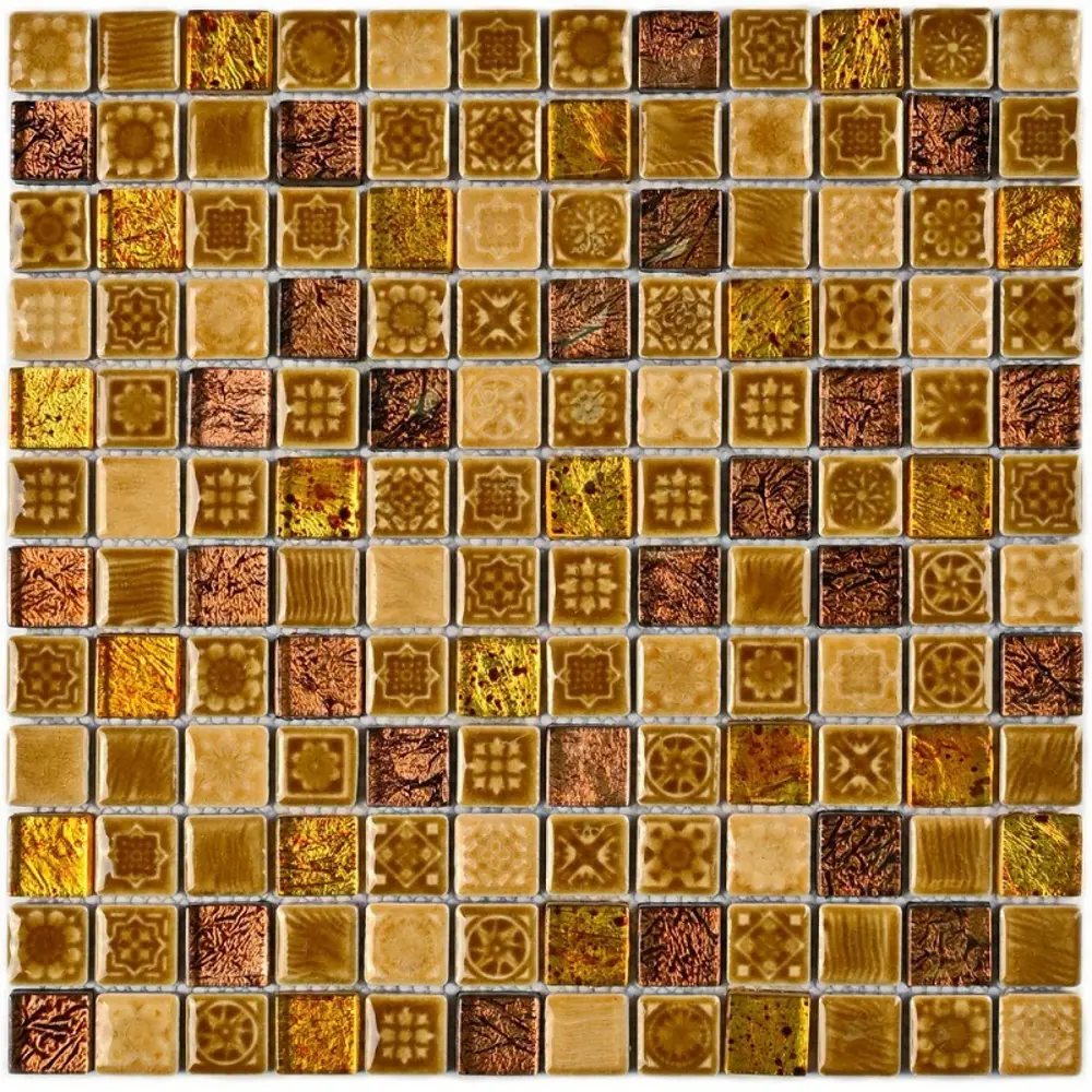 Фото Декоративная мозаика Granito U00017218 Morocco Goldekb 30x30см цвет Коричневый Фото Декоративная мозаика Granito U00017218 Morocco Goldekb 30x30см цвет Коричневый
