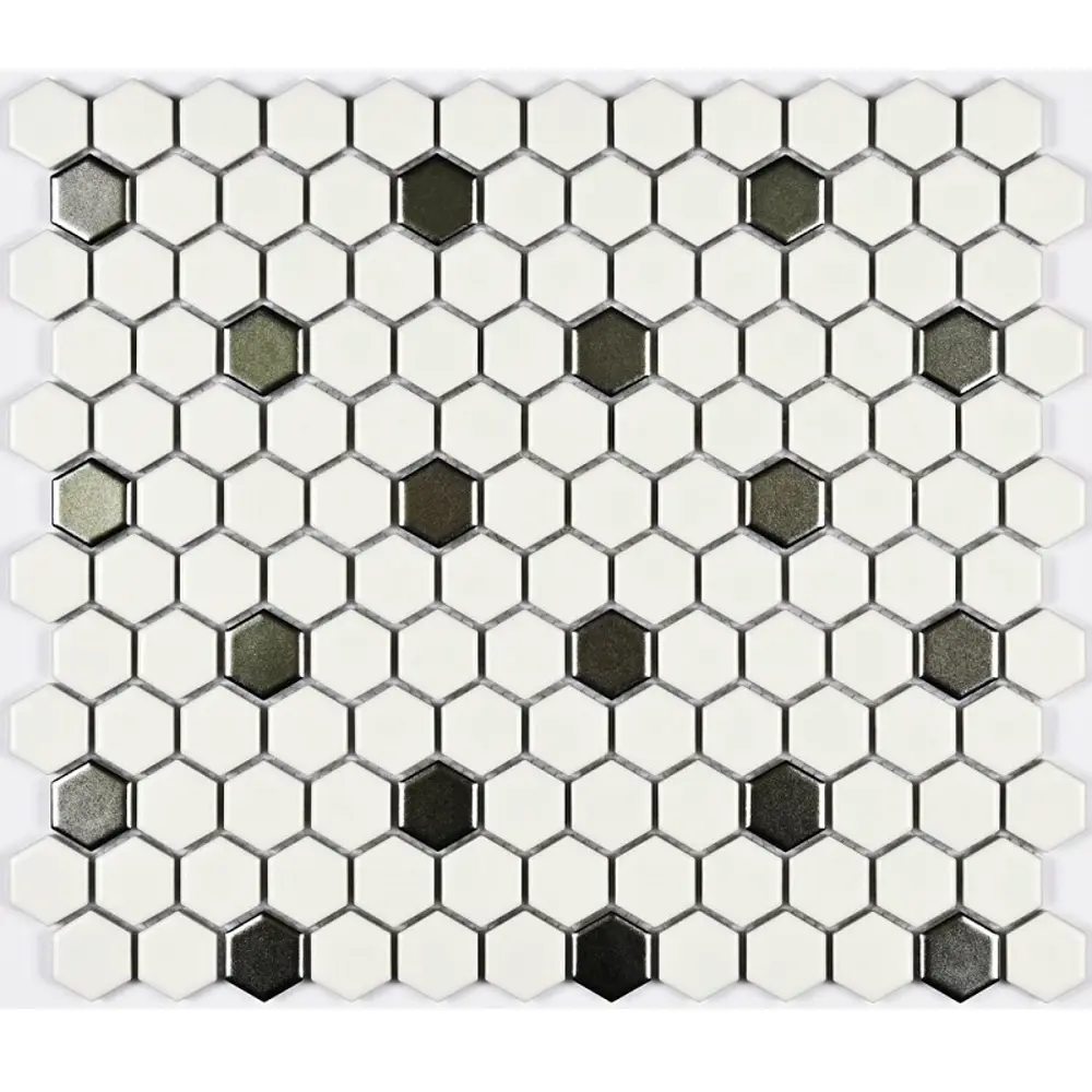 Фото Декоративная мозаика Granito 00-00101659 Babylon Silver mattekb 26x30см цвет Белый Фото Декоративная мозаика Granito 00-00101659 Babylon Silver mattekb 26x30см цвет Белый