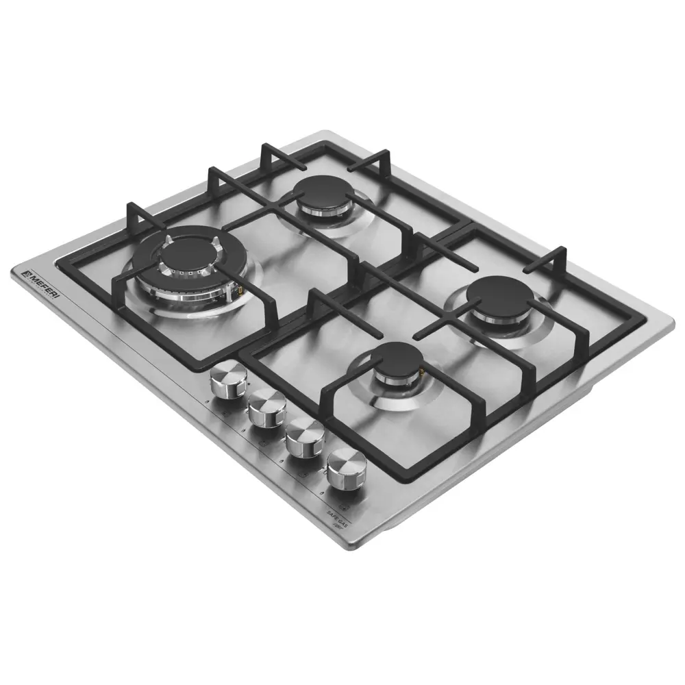 Фото 9 Газовая варочная панель Meferi MGH604IX LIGHT 59 см 4 конфорки цвет серебристый Фото 9 Газовая варочная панель Meferi MGH604IX LIGHT 59 см 4 конфорки цвет серебристый