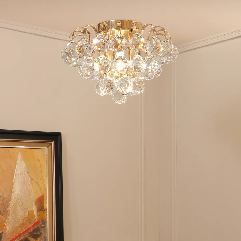 Фото 4 Люстра потолочная Light dekor 1 лампа 4 м² золотая Фото 4 Люстра потолочная Light dekor 1 лампа 4 м² золотая