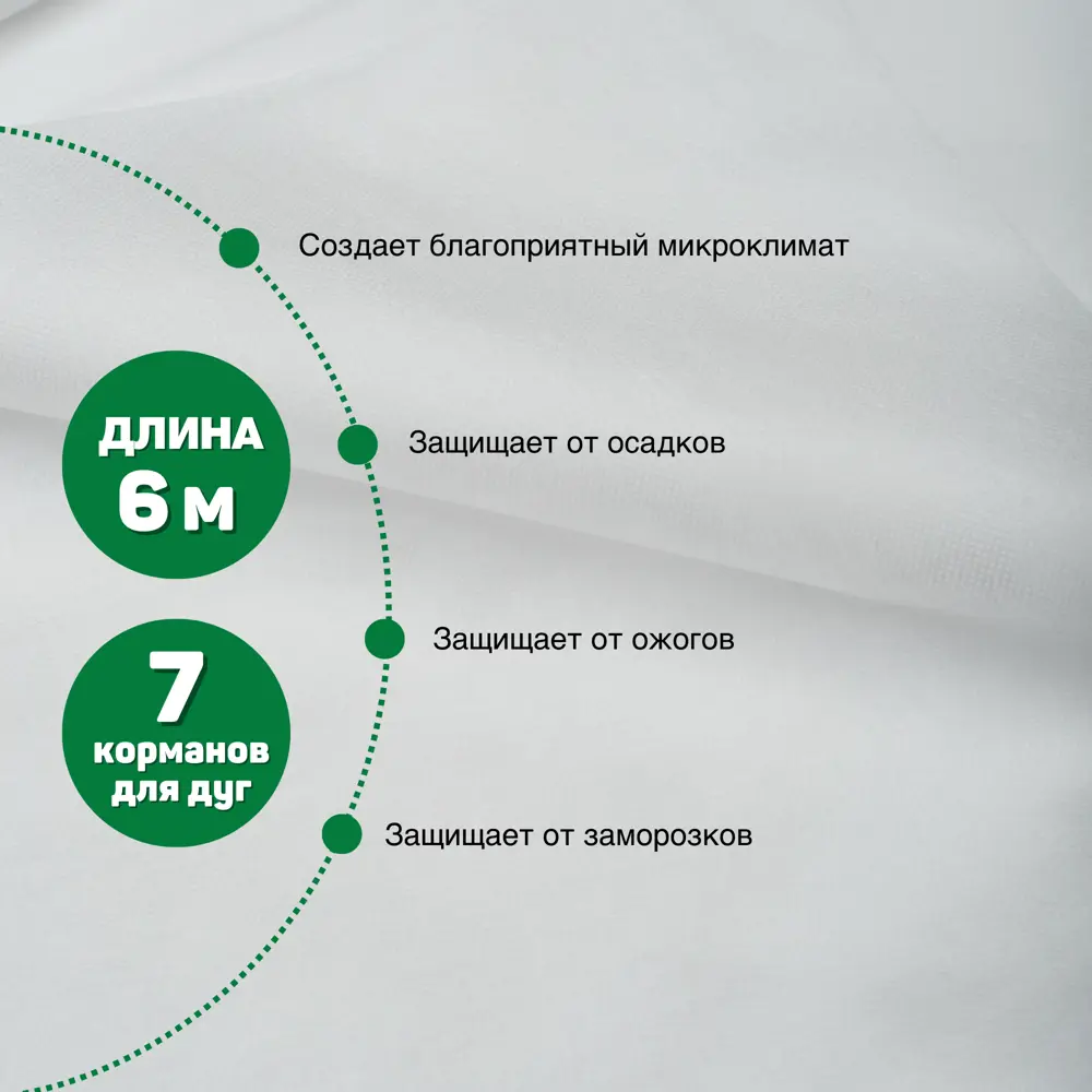 Фото 2 Укрывной материал Агротекс 55 г/м² 2.1 м x 6 м белый полипропилен