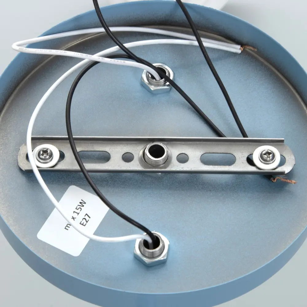 Фото 8 Люстра потолочная Bayerlux 2 лампы 15 Вт Е27 цвет голубой 50x15x15см