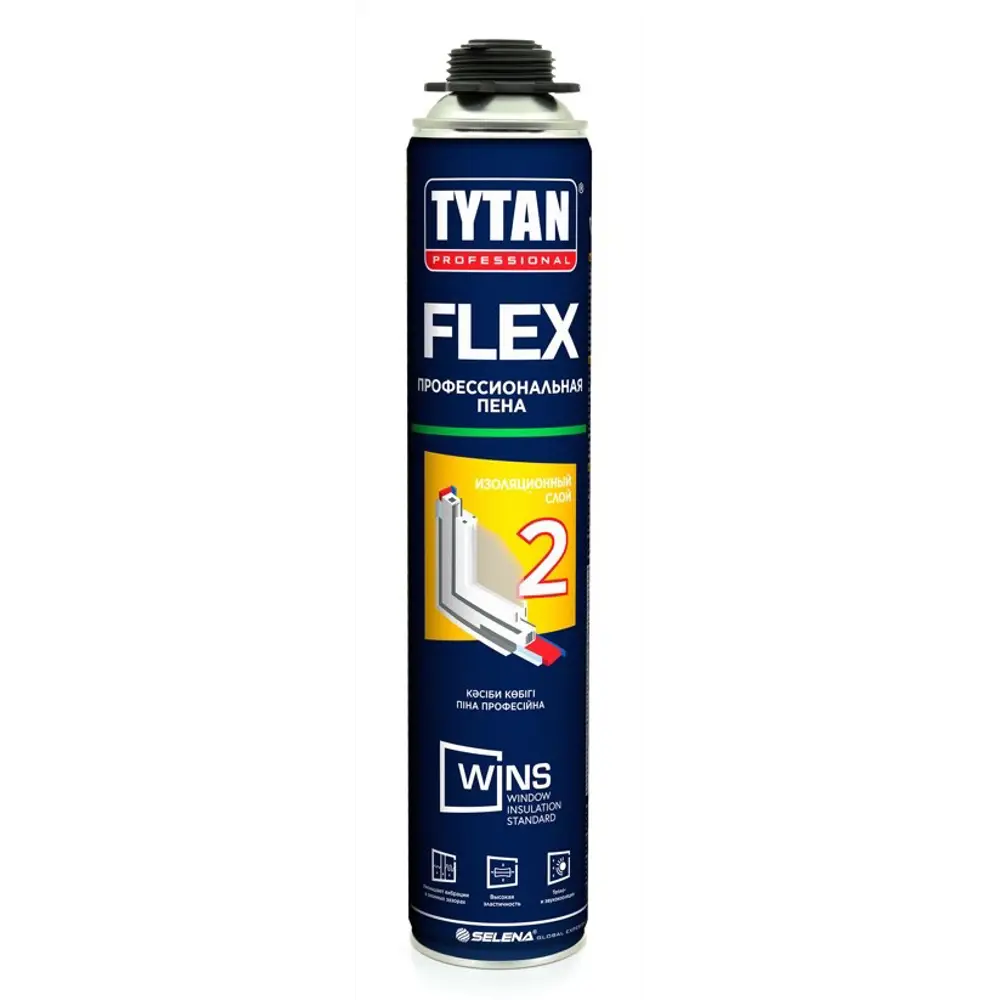 Фото Пена монтажная пистолетная Tytan Flex всесезонная 750 мл Фото Пена монтажная пистолетная Tytan Flex всесезонная 750 мл