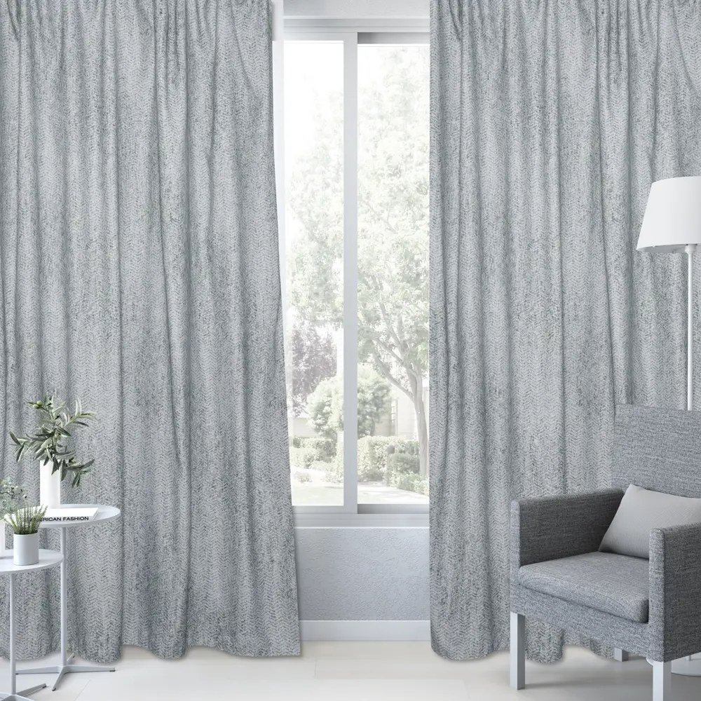 Фото 6 Штора на ленте Inspire Tilu 160x280 см цвет зелено-белый Фото 6 Штора на ленте Inspire Tilu 160x280 см цвет зелено-белый